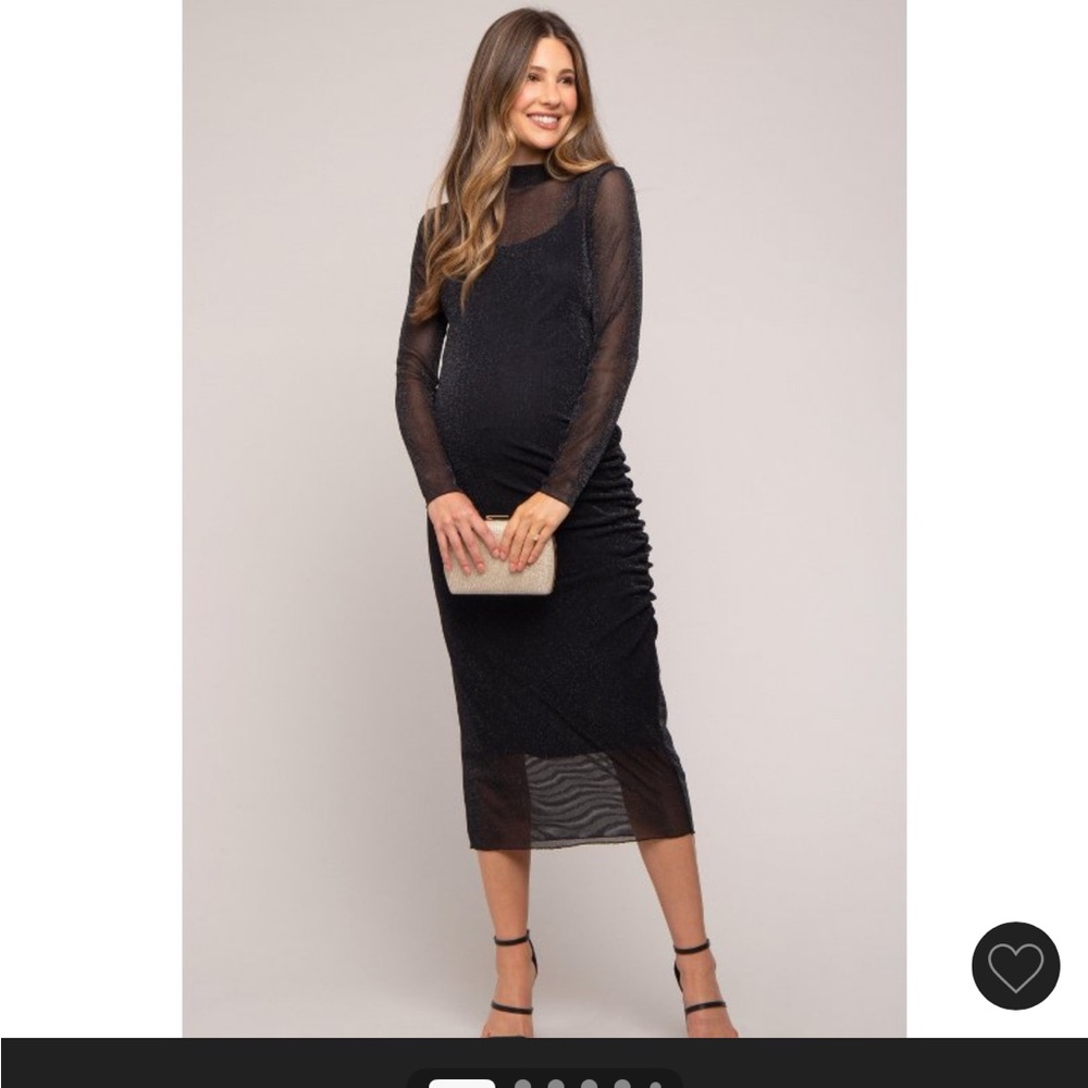 Elegant Black Maternity Dress